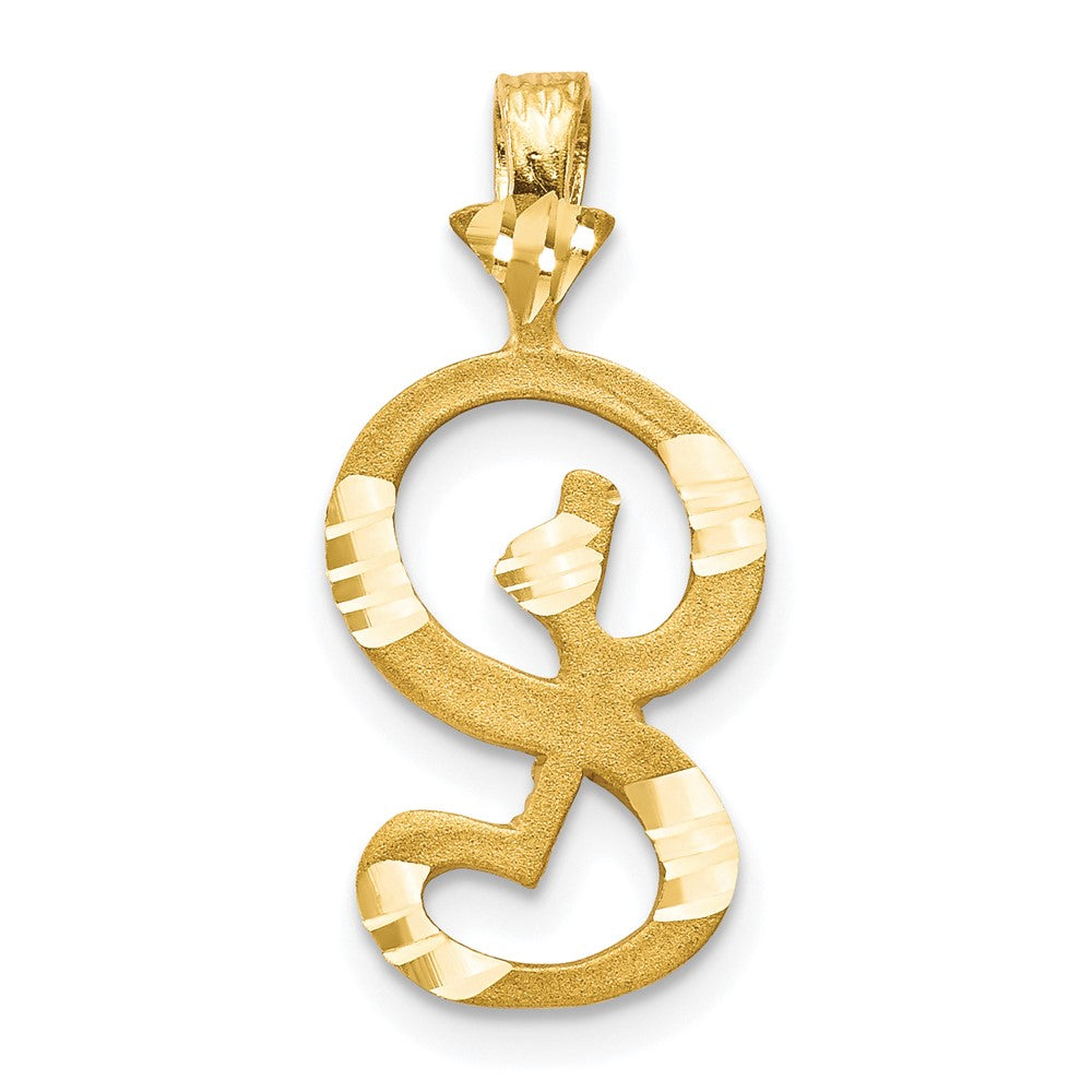 Solid;Diamond-cut;Satin;10K Yellow gold;Stamped;Flat back