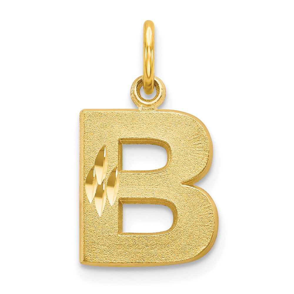 Solid;Diamond-cut;Satin;10K Yellow gold;Stamped;Flat back