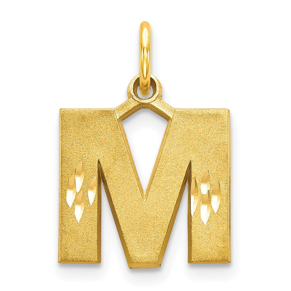 Solid;Diamond-cut;Satin;10K Yellow gold;Stamped;Flat back