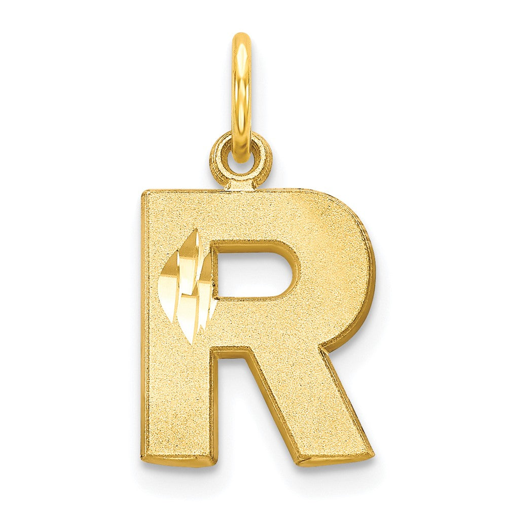 Solid;Diamond-cut;Satin;10K Yellow gold;Stamped;Flat back