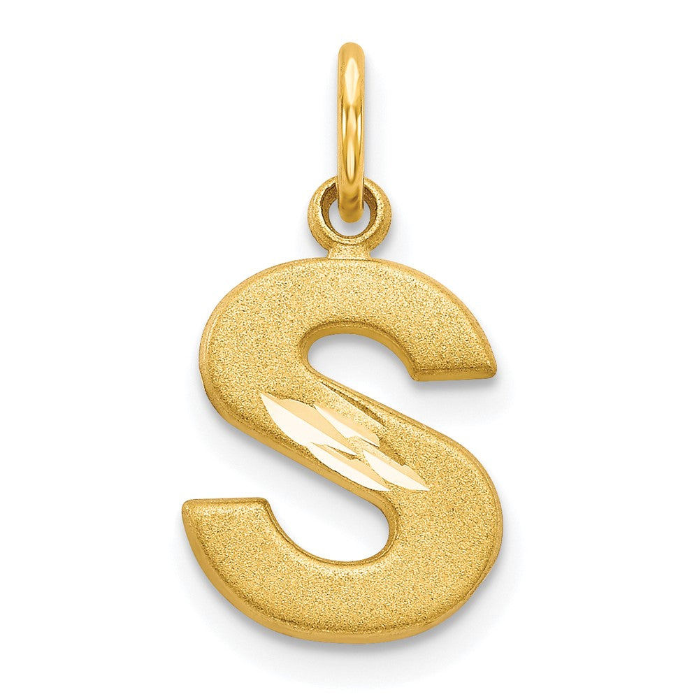 Solid;Diamond-cut;Satin;10K Yellow gold;Stamped;Flat back