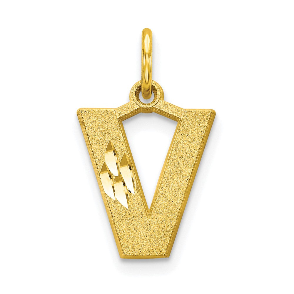Solid;Diamond-cut;Satin;10K Yellow gold;Stamped;Flat back