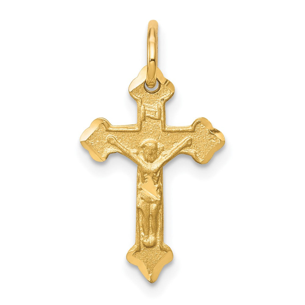 Solid;Casted;Polished;Satin;10K Yellow gold