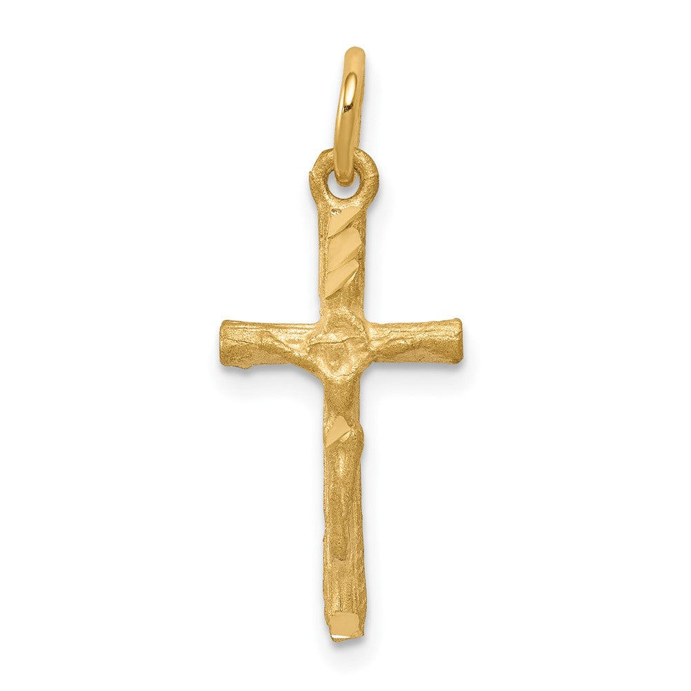 Solid;Casted;Polished;Satin;10K Yellow gold