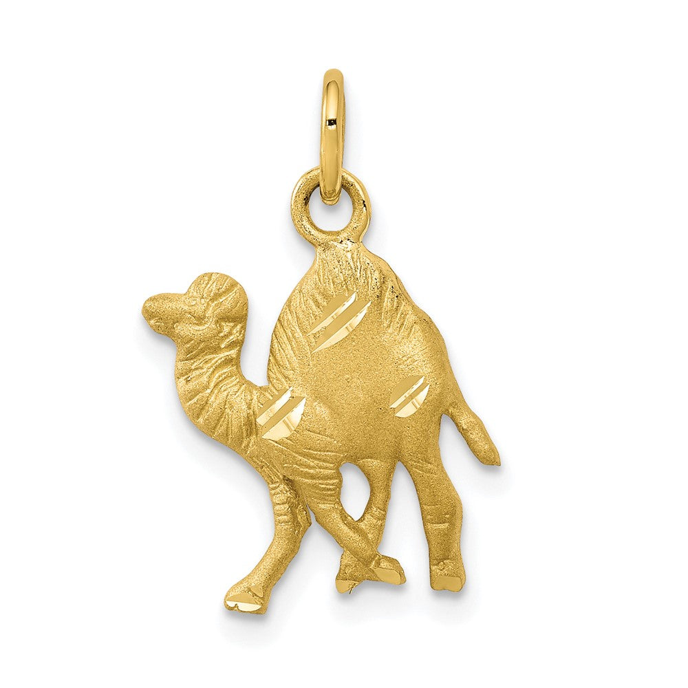 Solid;Casted;Diamond-cut;Satin;10K Yellow gold