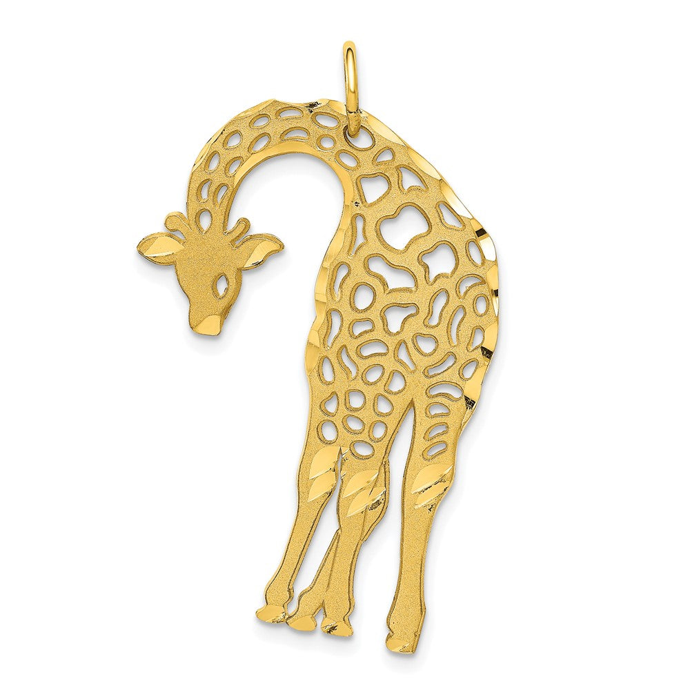 Solid;Diamond-cut;Satin;10K Yellow gold;Stamped;Flat back