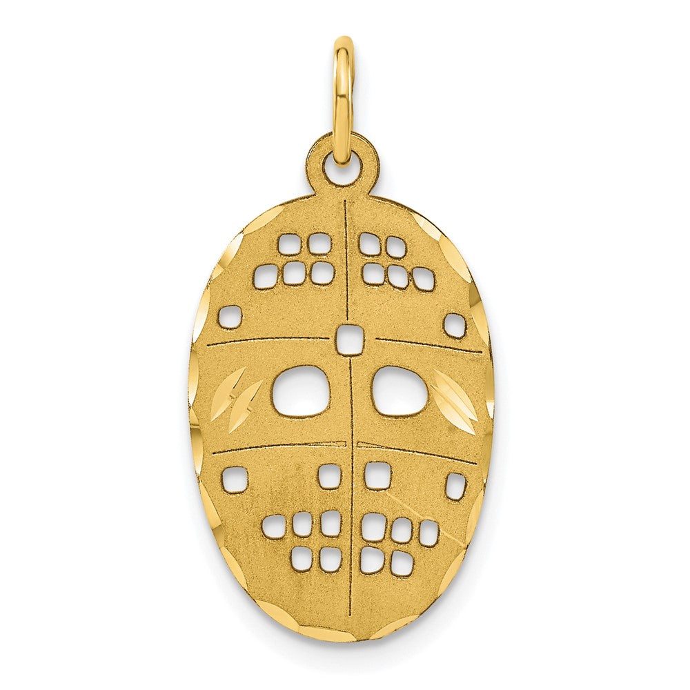 Solid;Casted;Diamond-cut;Satin;10K Yellow gold