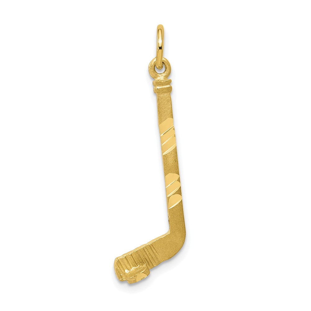 Solid;Diamond-cut;Satin;10K Yellow gold;Stamped;Flat back
