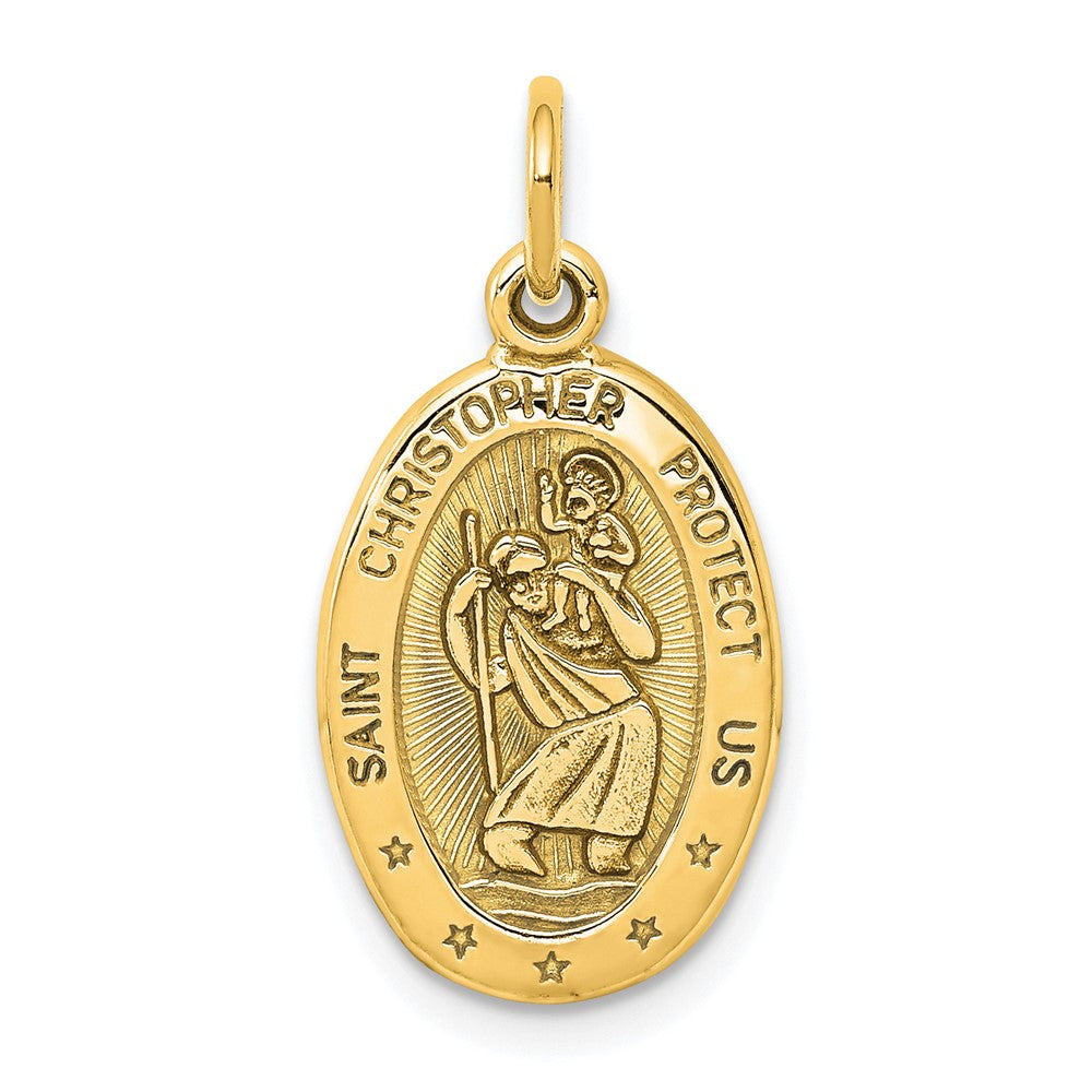 Solid;Casted;Polished;Satin;10K Yellow gold;Not engraveable;Textured back