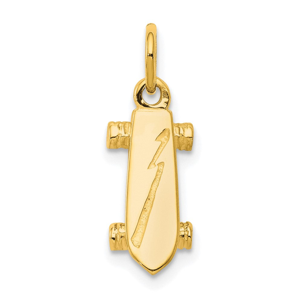 Solid;Casted;Polished;3-D;10K Yellow gold