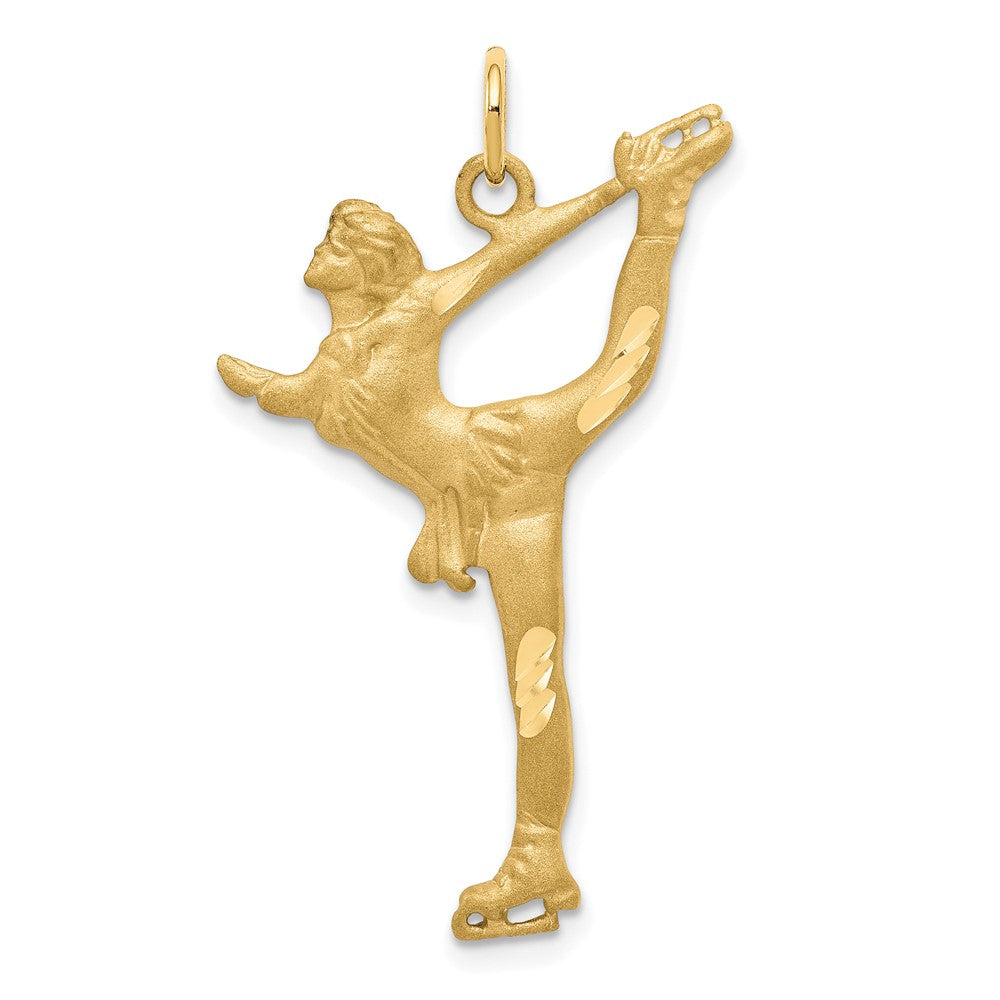 Solid;Casted;Diamond-cut;Satin;10K Yellow gold