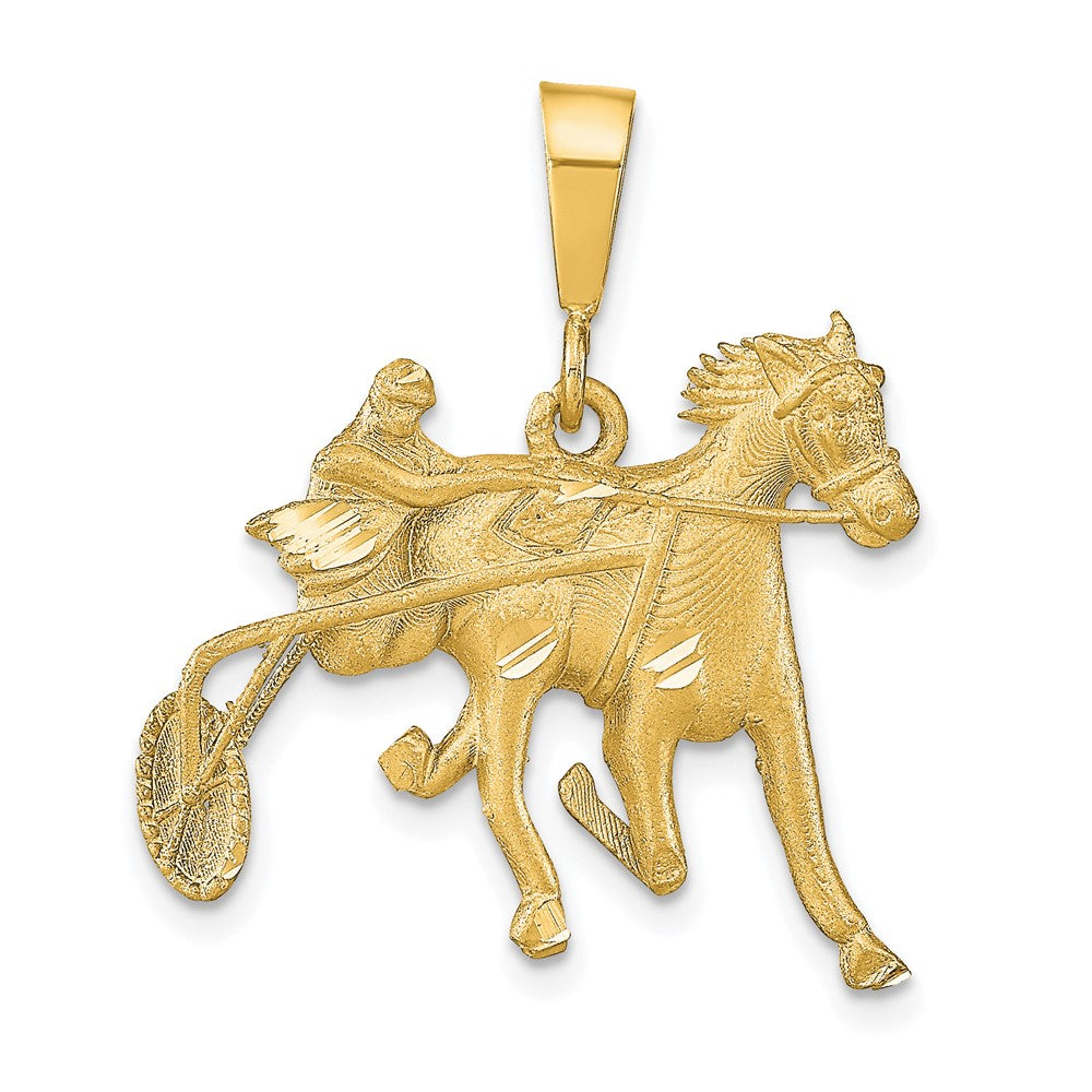 Solid;Casted;Diamond-cut;Satin;10K Yellow gold