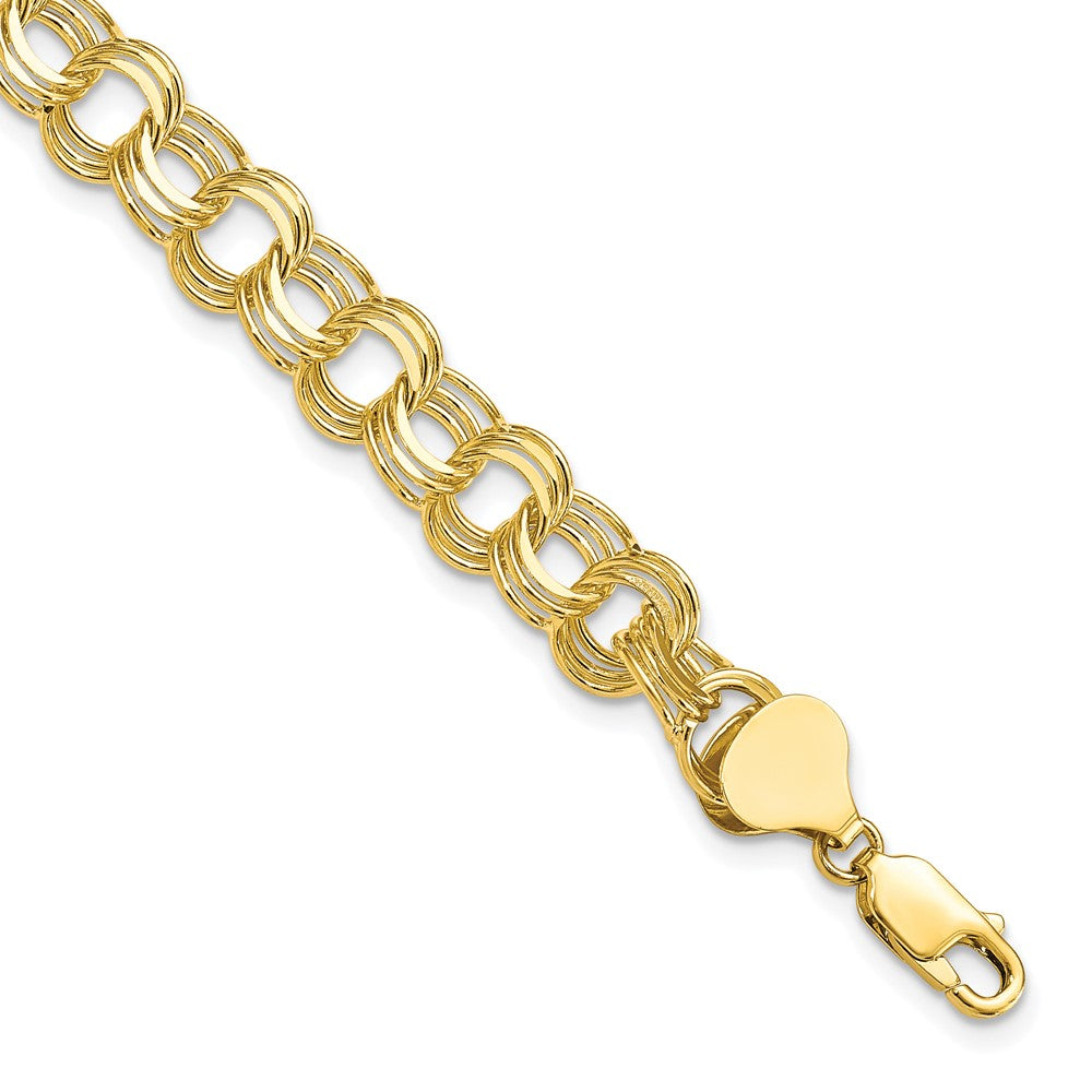 Solid;Polished;10K Yellow gold;Lobster