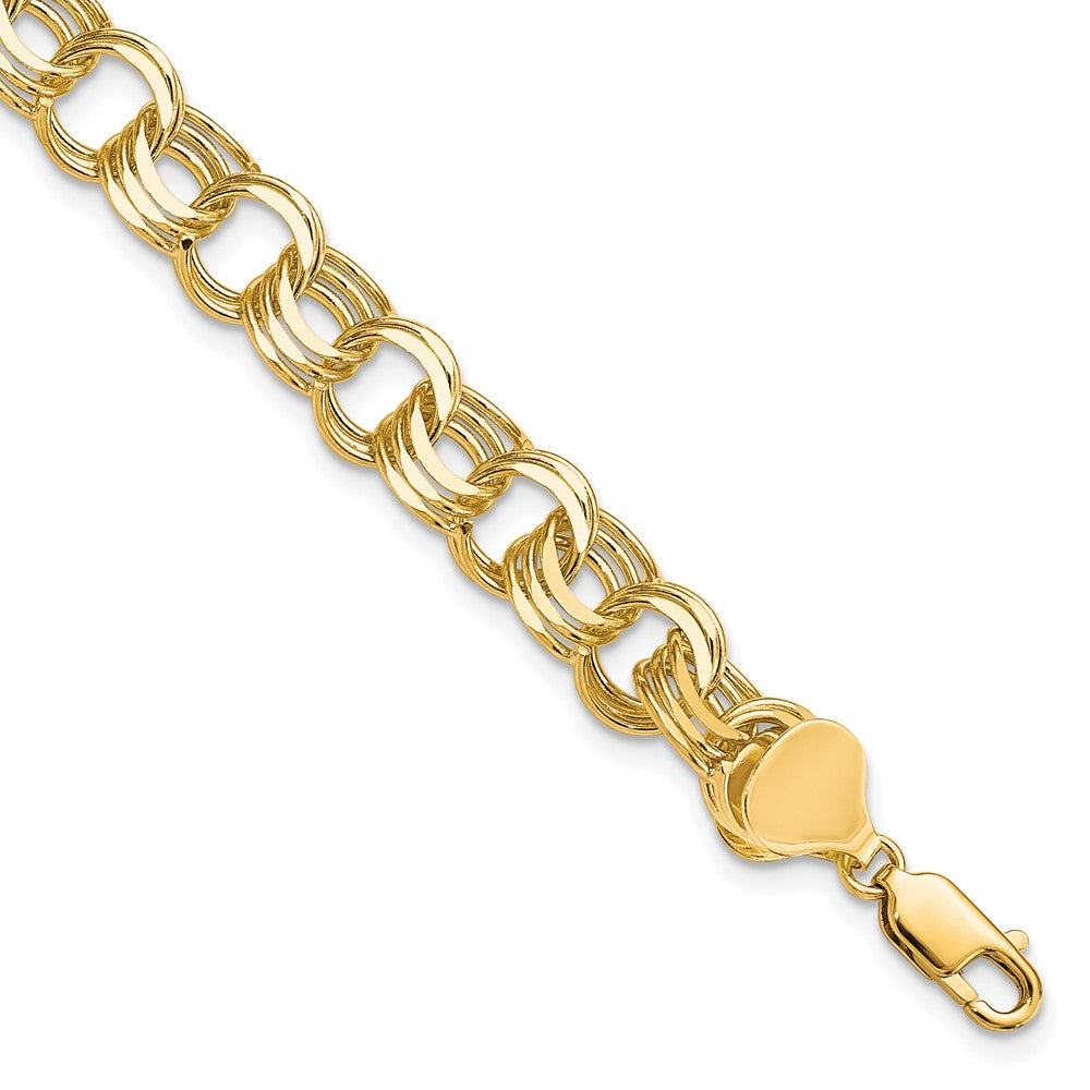 Solid;Polished;10K Yellow gold;Lobster