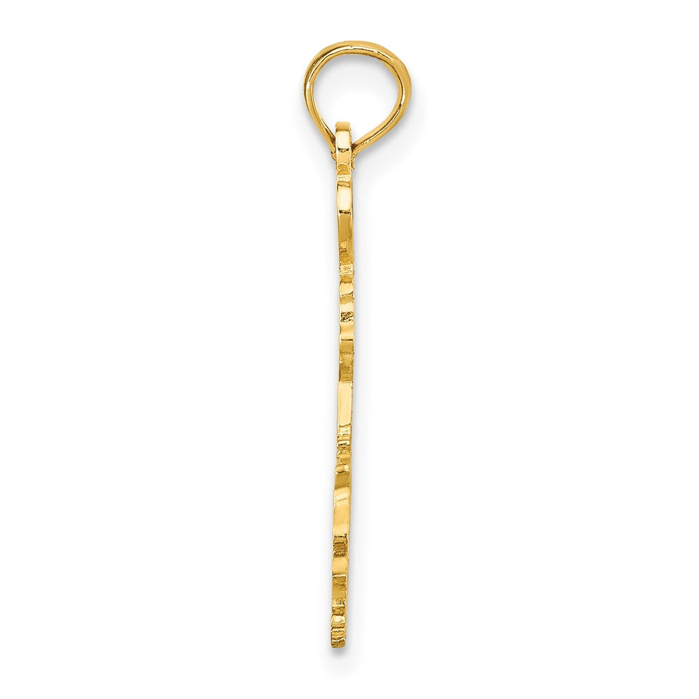 10K Solid Louisiana State Pendant
