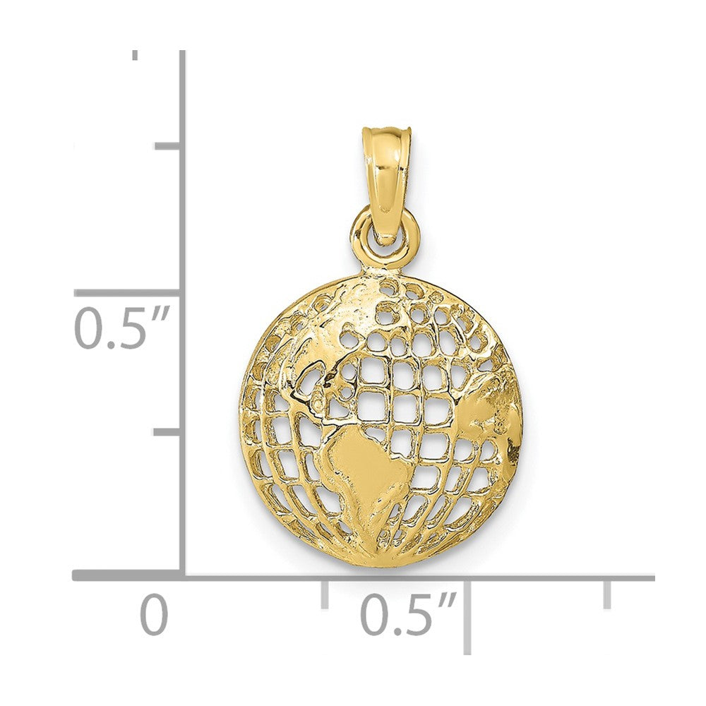 10k Polished Globe Pendant