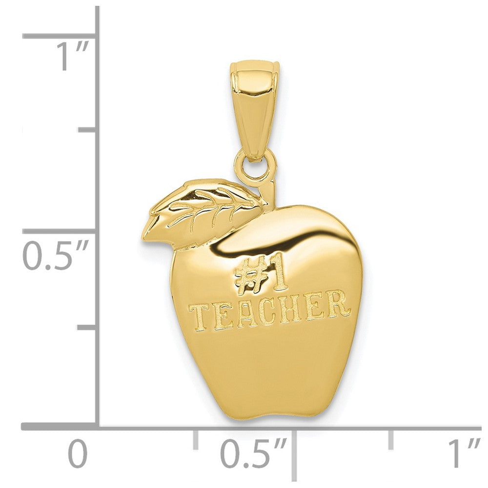 10k #1 Teacher Apple Pendant