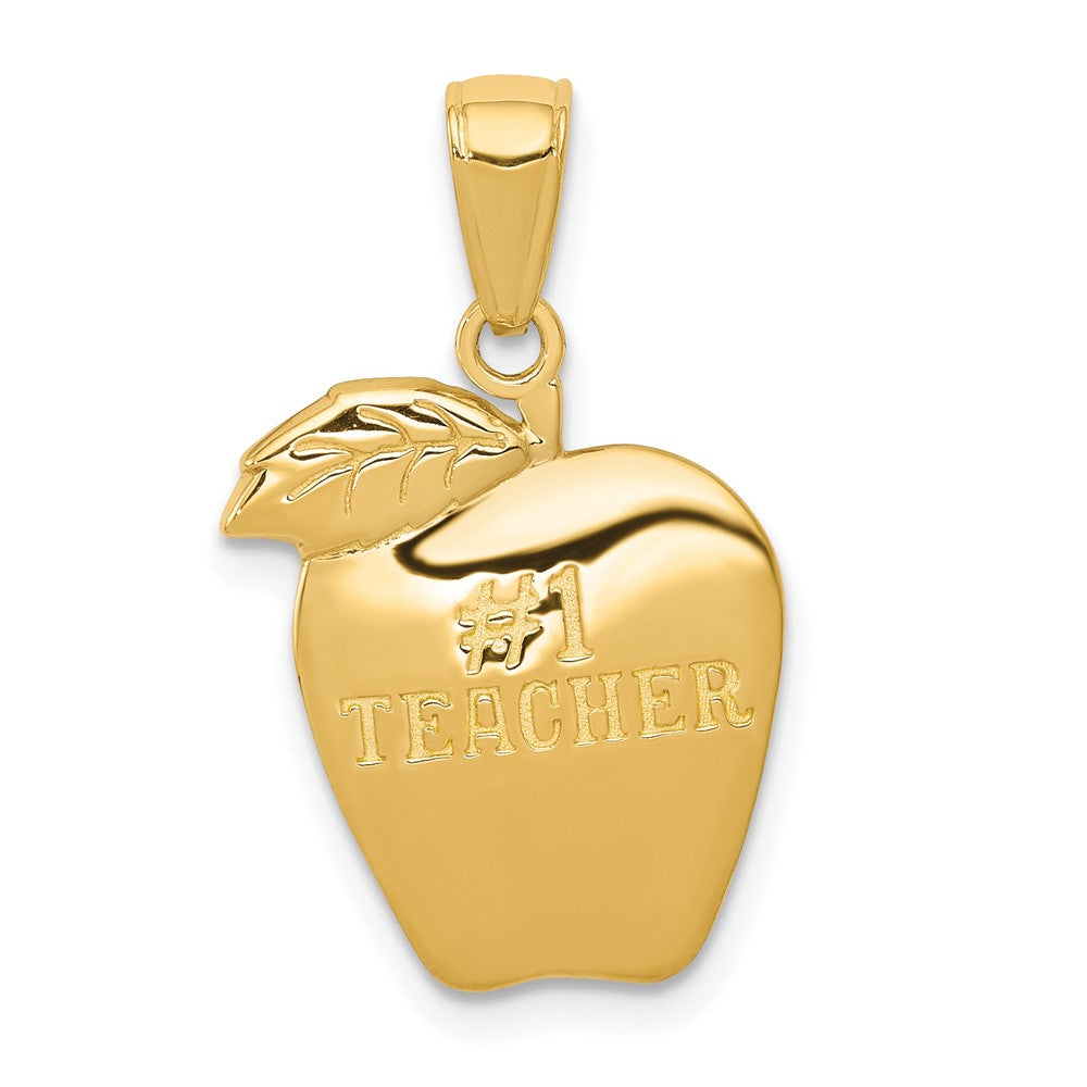 10k #1 Teacher Apple Pendant