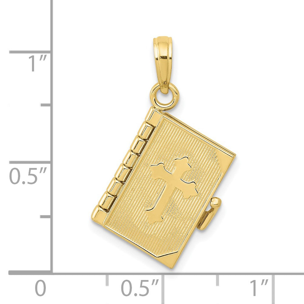 10K  3D Lords Prayer Bible Pendant