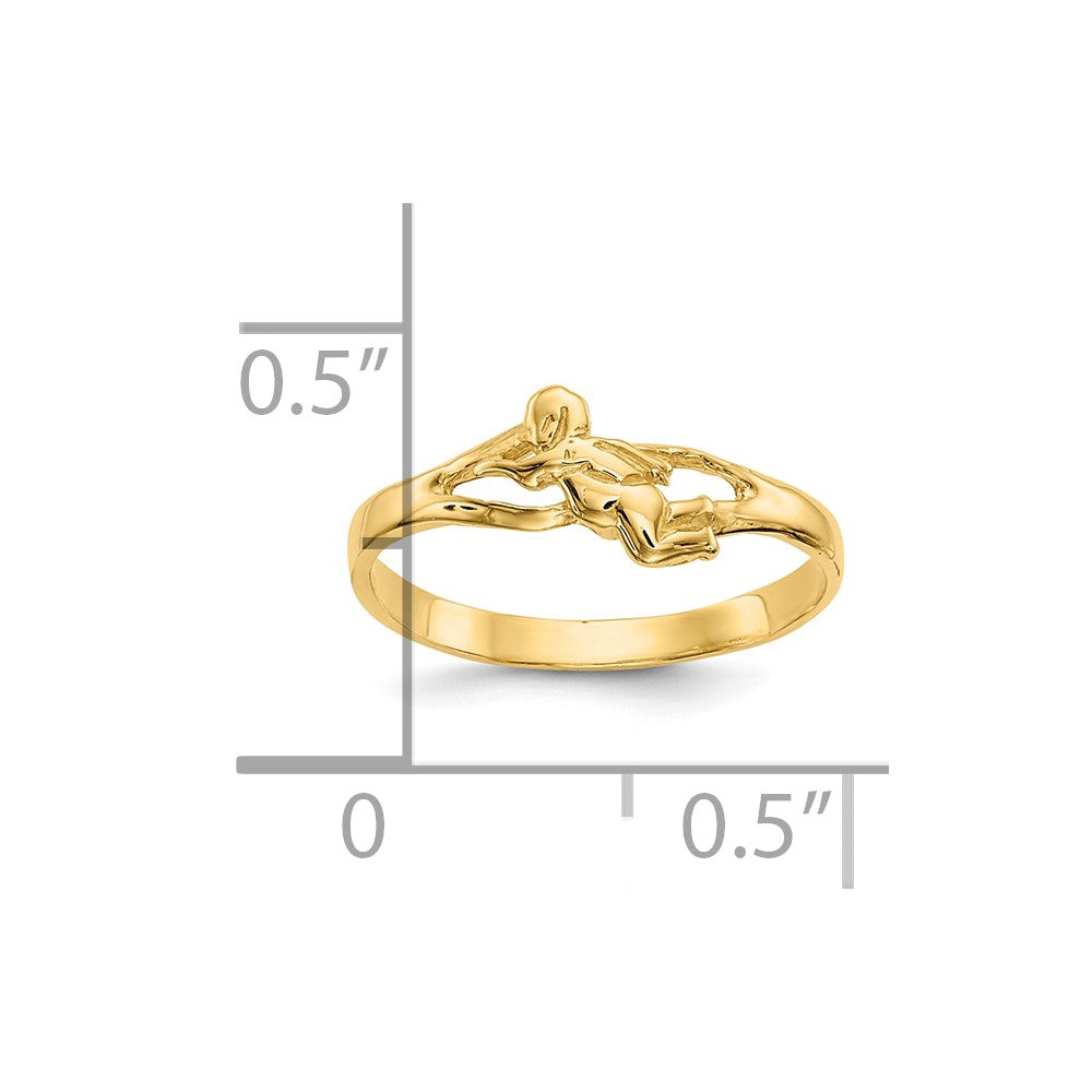 10K Angel Baby Ring
