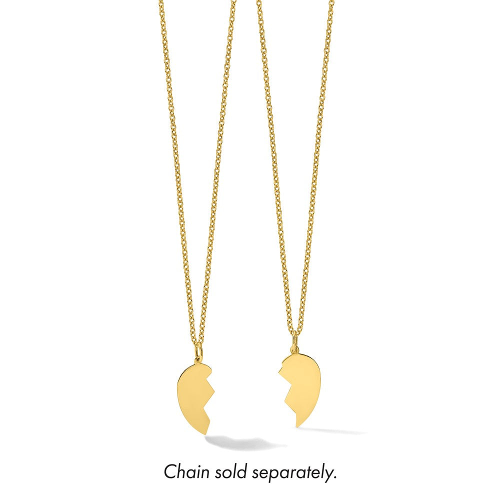 10K 2 piece Small Heart Charm