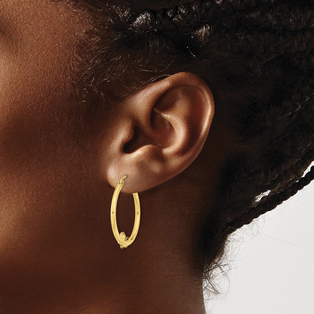 10k Angel Hoop Earrings