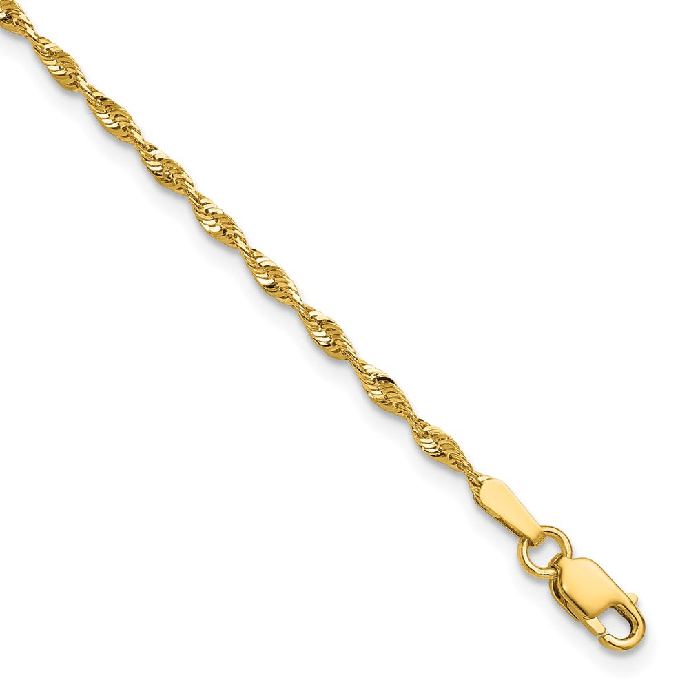 Diamond-cut;10K Yellow gold;Lobster;Lightweight