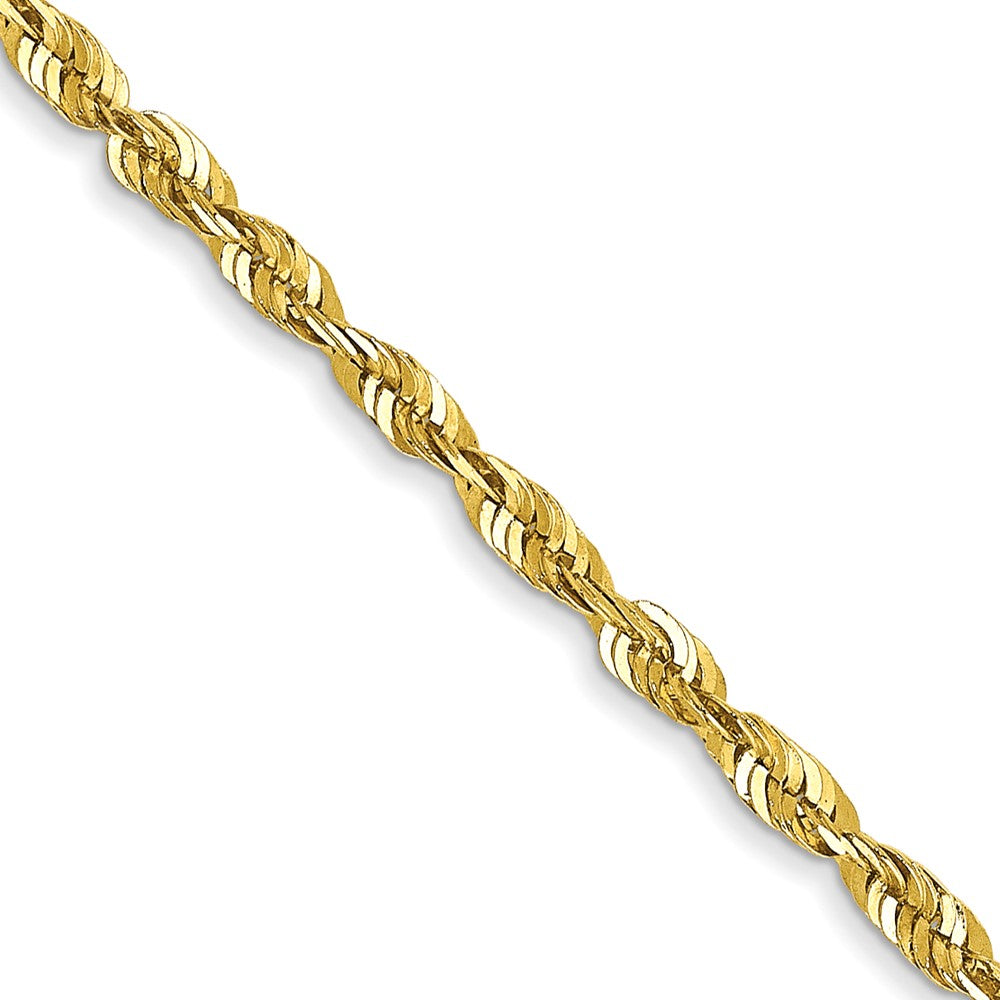 Diamond-cut;10K Yellow gold;Lobster;Lightweight