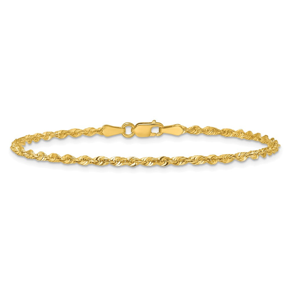10k 2.25mm Extra-Light D/C Rope Chain Anklet