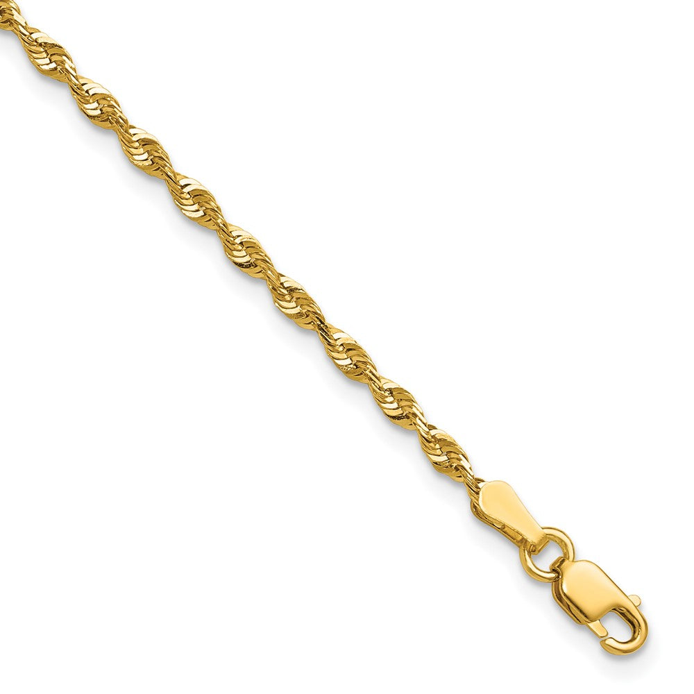 Diamond-cut;10K Yellow gold;Lobster;Lightweight