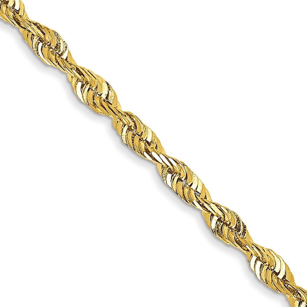 Diamond-cut;10K Yellow gold;Lobster;Lightweight