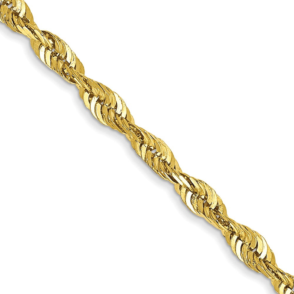 Diamond-cut;10K Yellow gold;Lobster;Lightweight