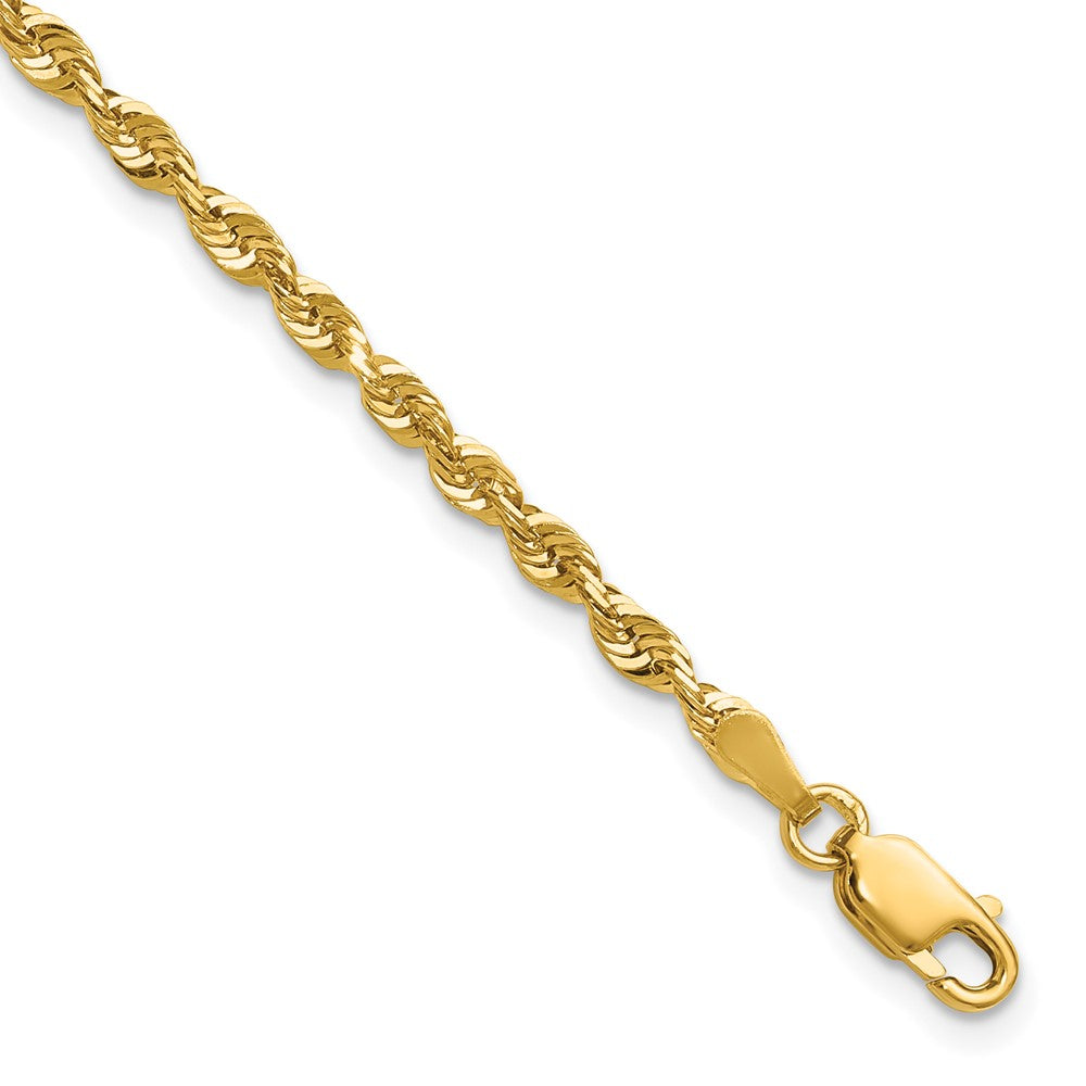 Diamond-cut;10K Yellow gold;Lobster;Lightweight