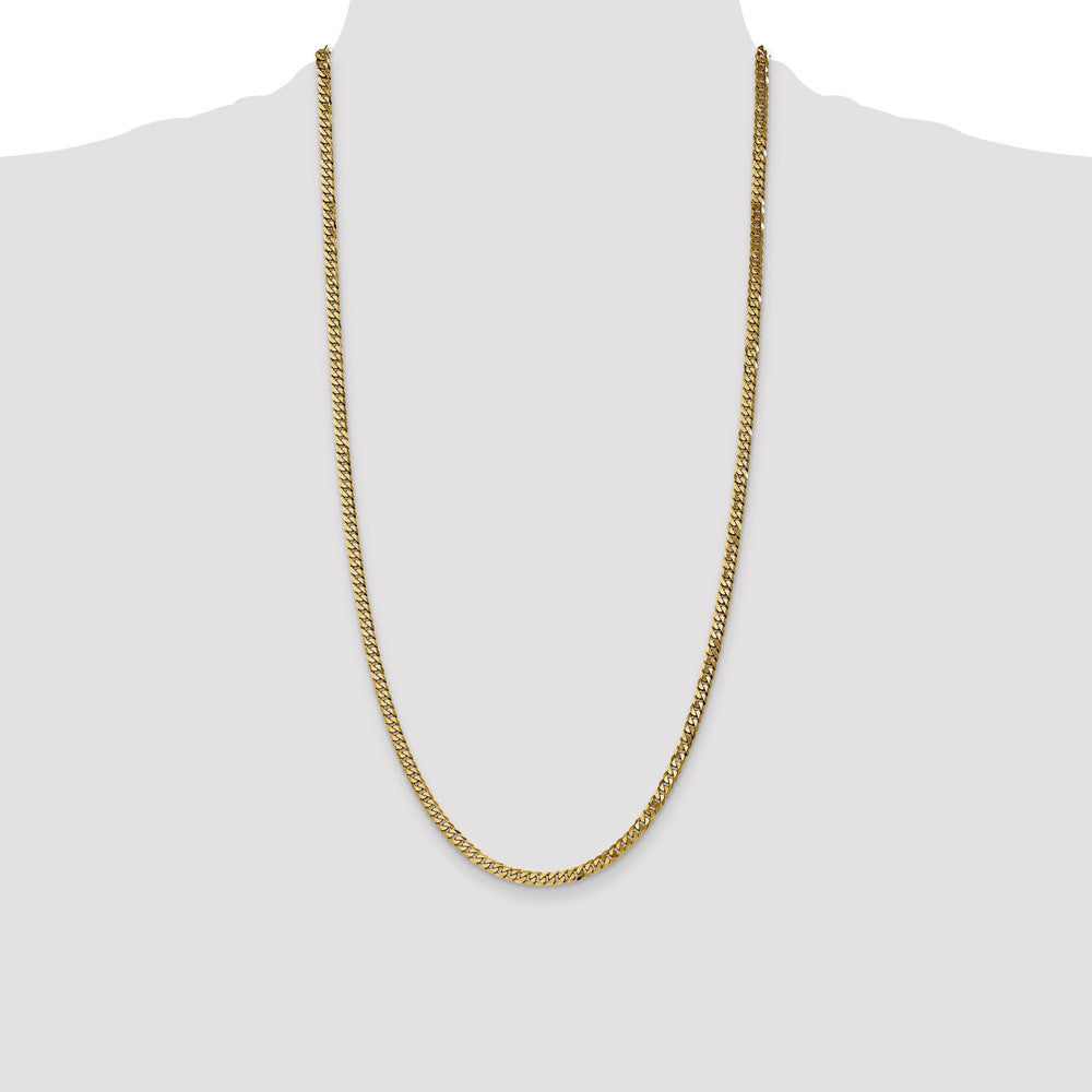 10k 3.9mm Flat Beveled Curb Chain