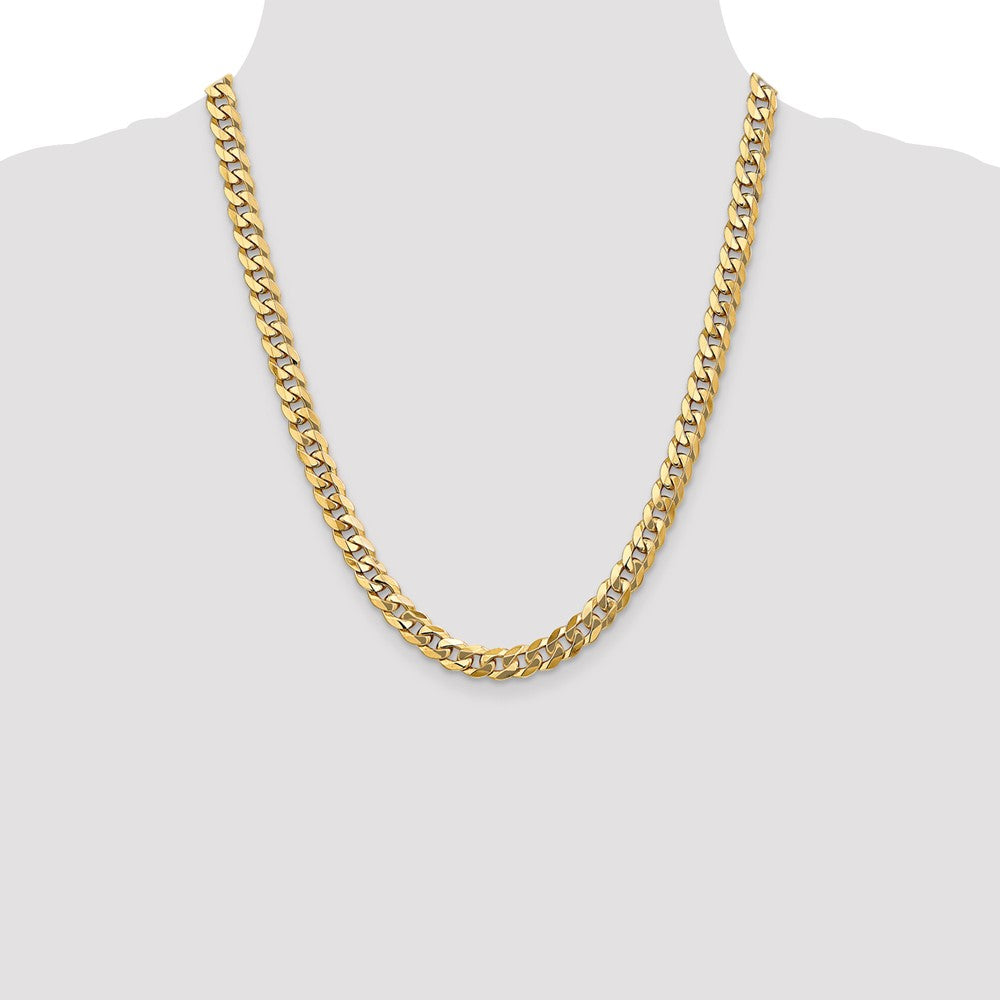 10k 7.75mm Flat Beveled Curb Chain