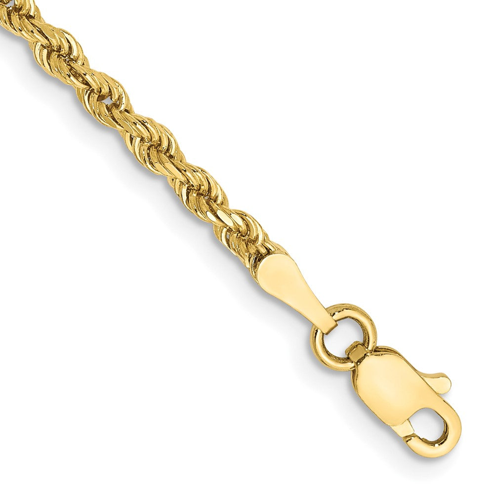Solid;Diamond-cut;10K Yellow gold;Lobster;Handmade