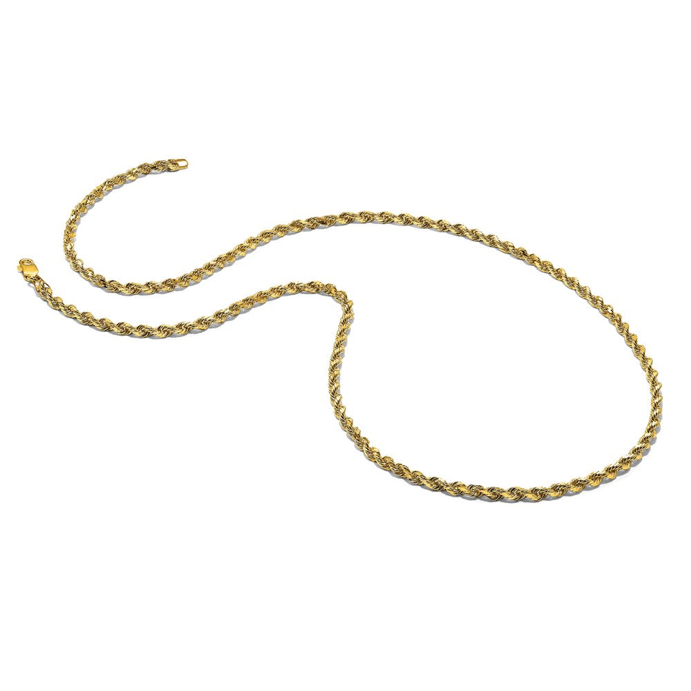 10k 3mm Diamond-cut Rope Chain
