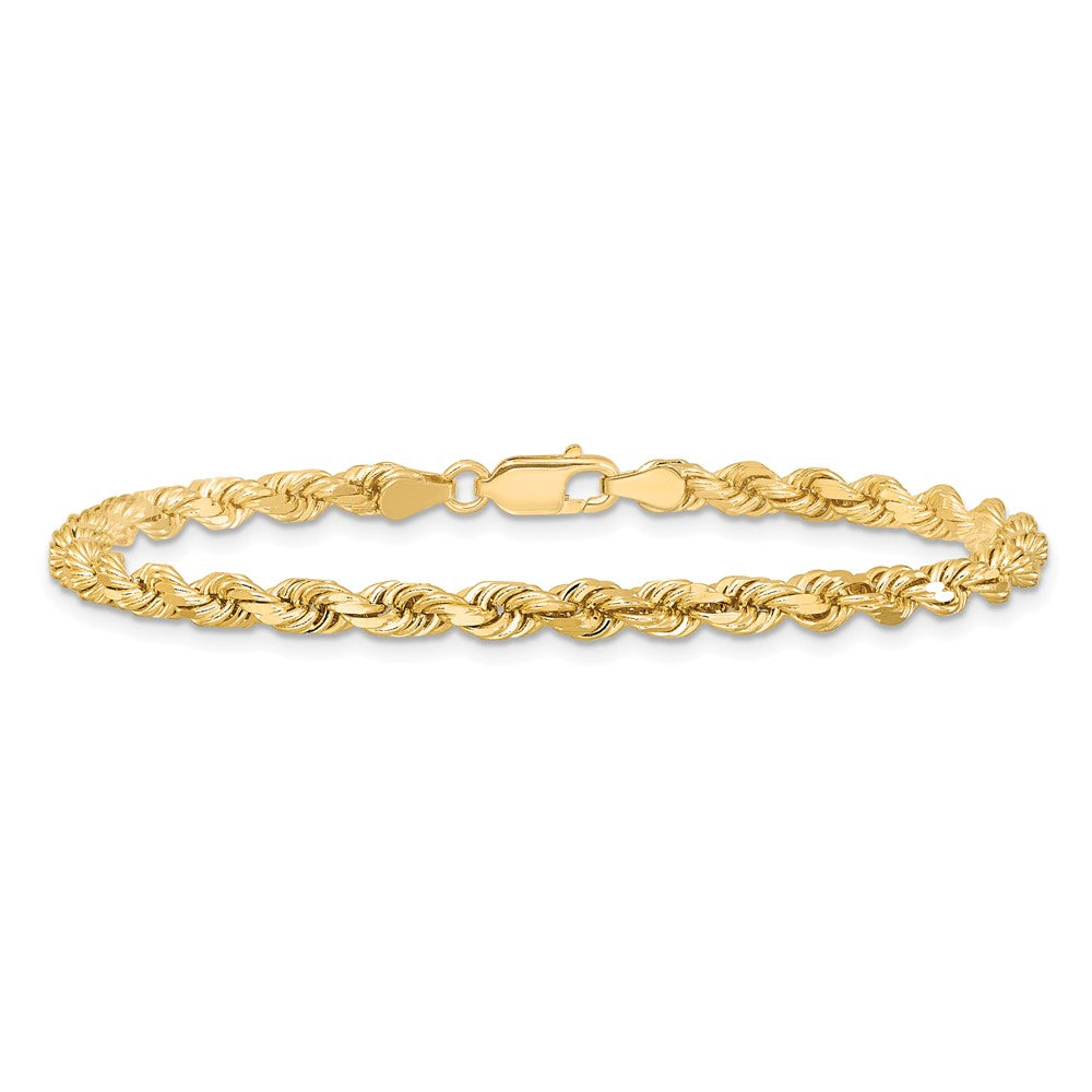 10k 4mm Diamond-cut Rope Chain