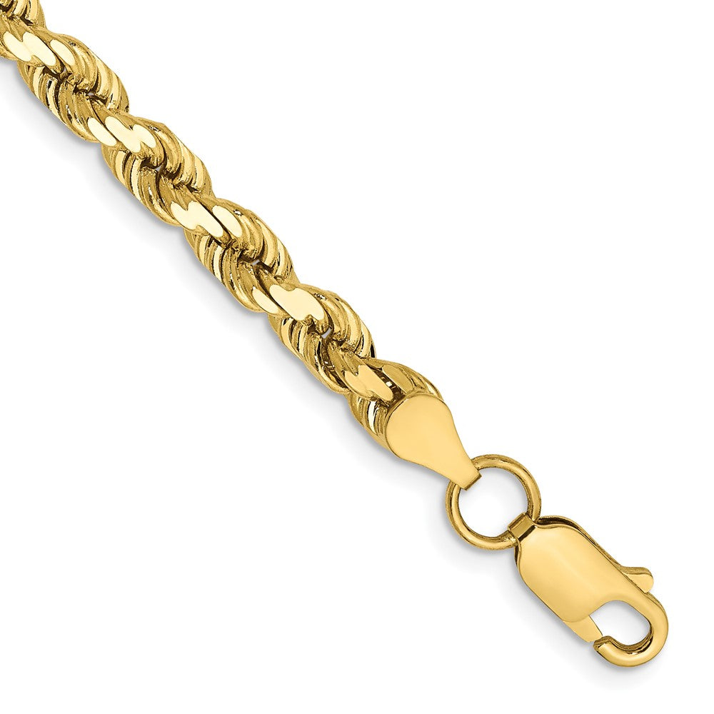 Solid;Diamond-cut;10K Yellow gold;Lobster;Special lengths avail.