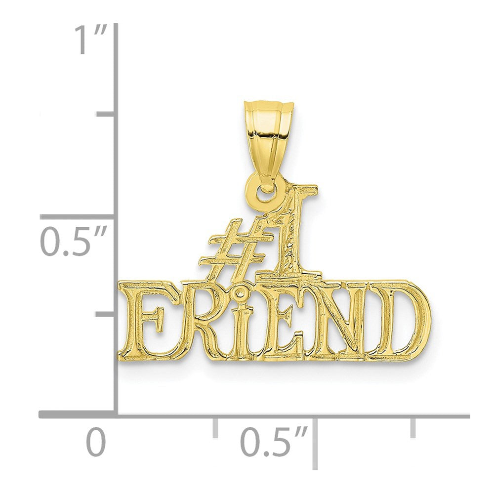 10K #1 FRIEND Pendant