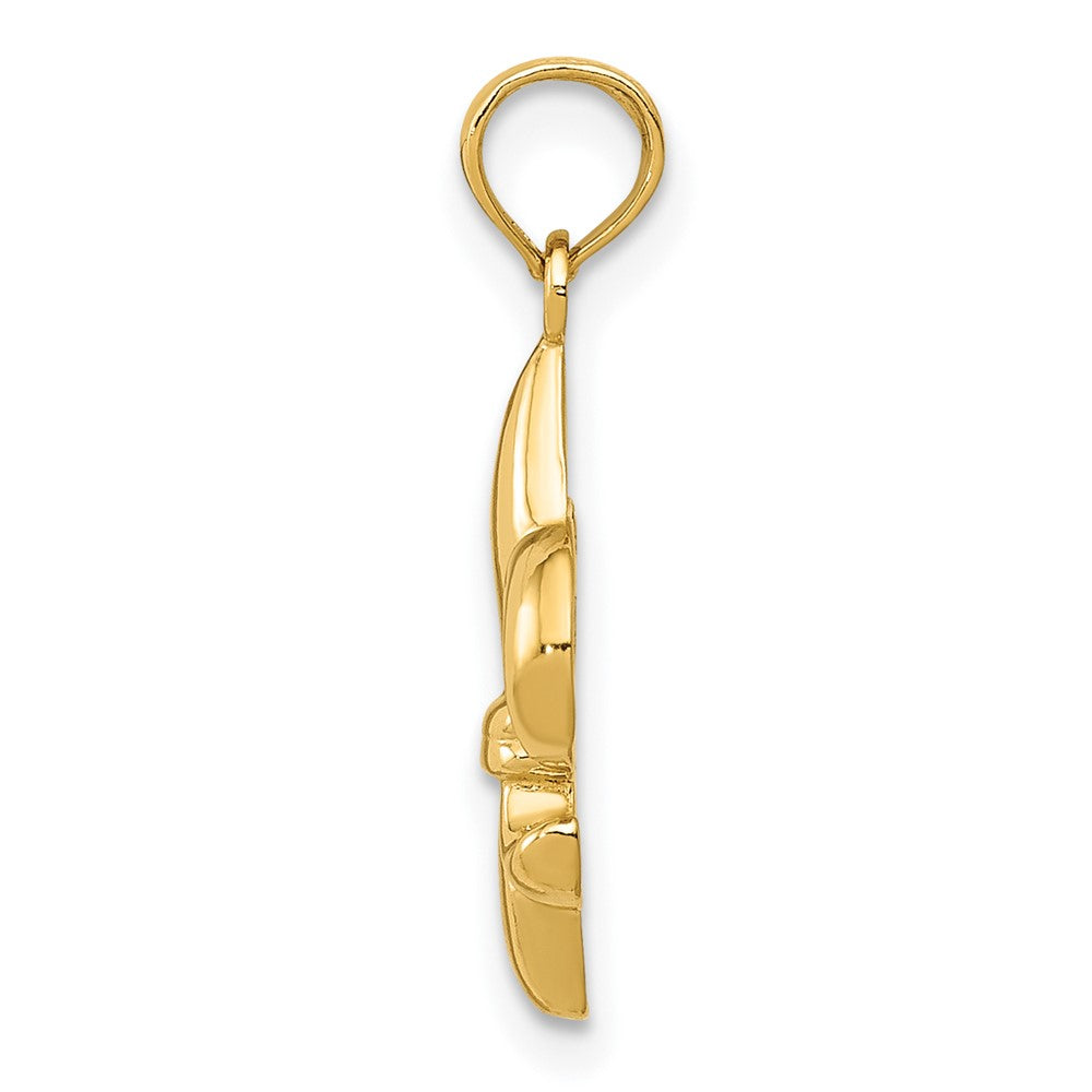 10k Fleur De Lis Pendant
