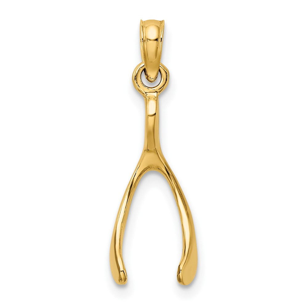 10K Wishbone Charm