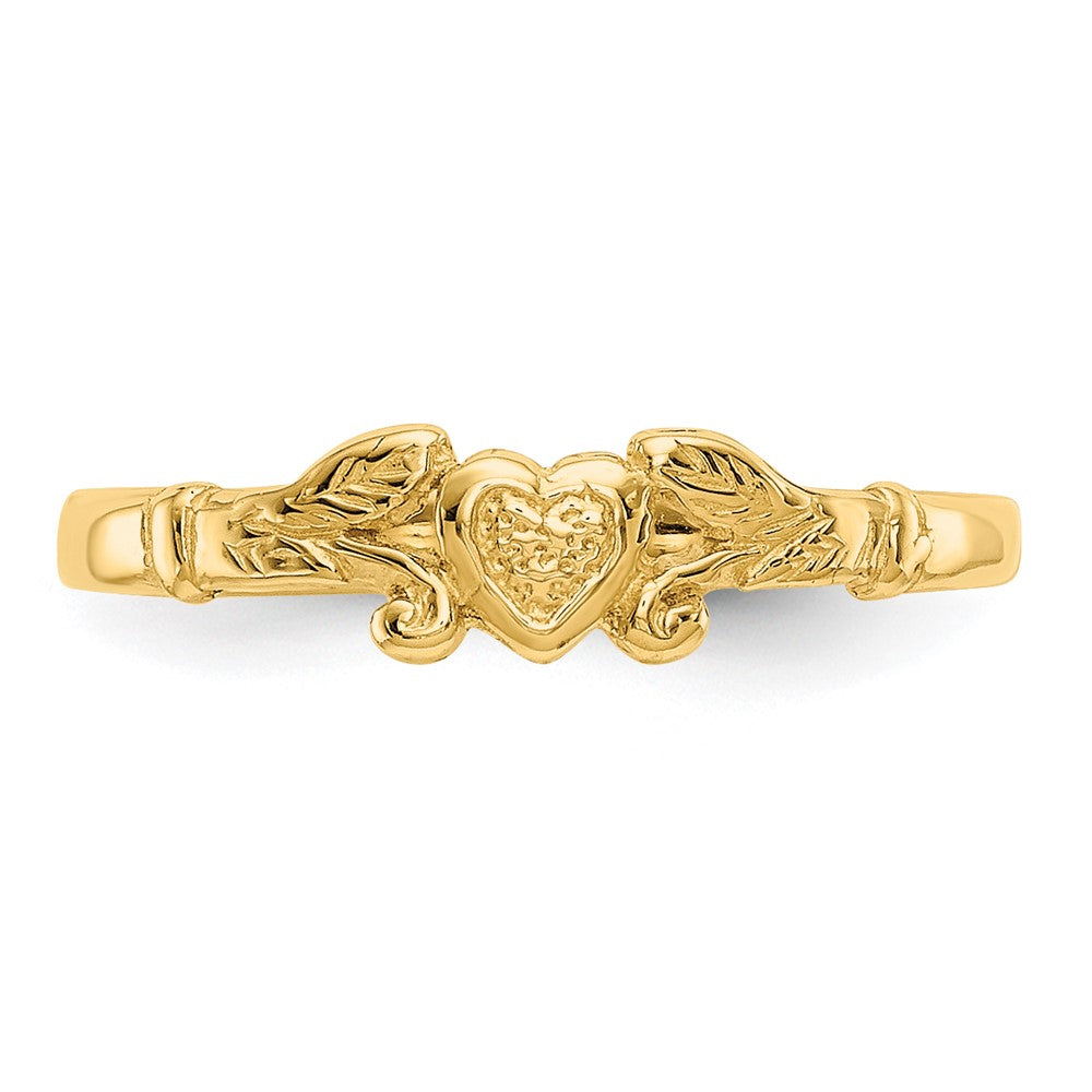 10k Heart Baby Ring