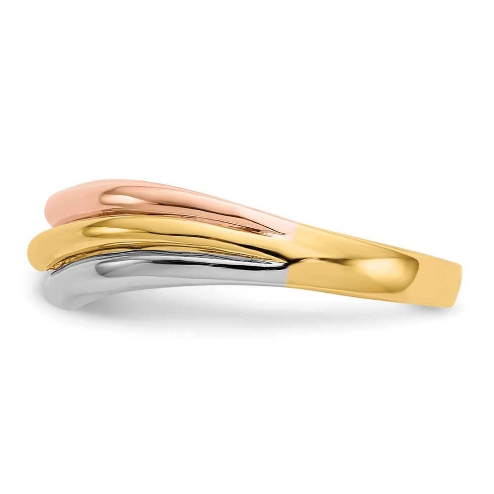 10K Tri-Color Open Fancy Ring