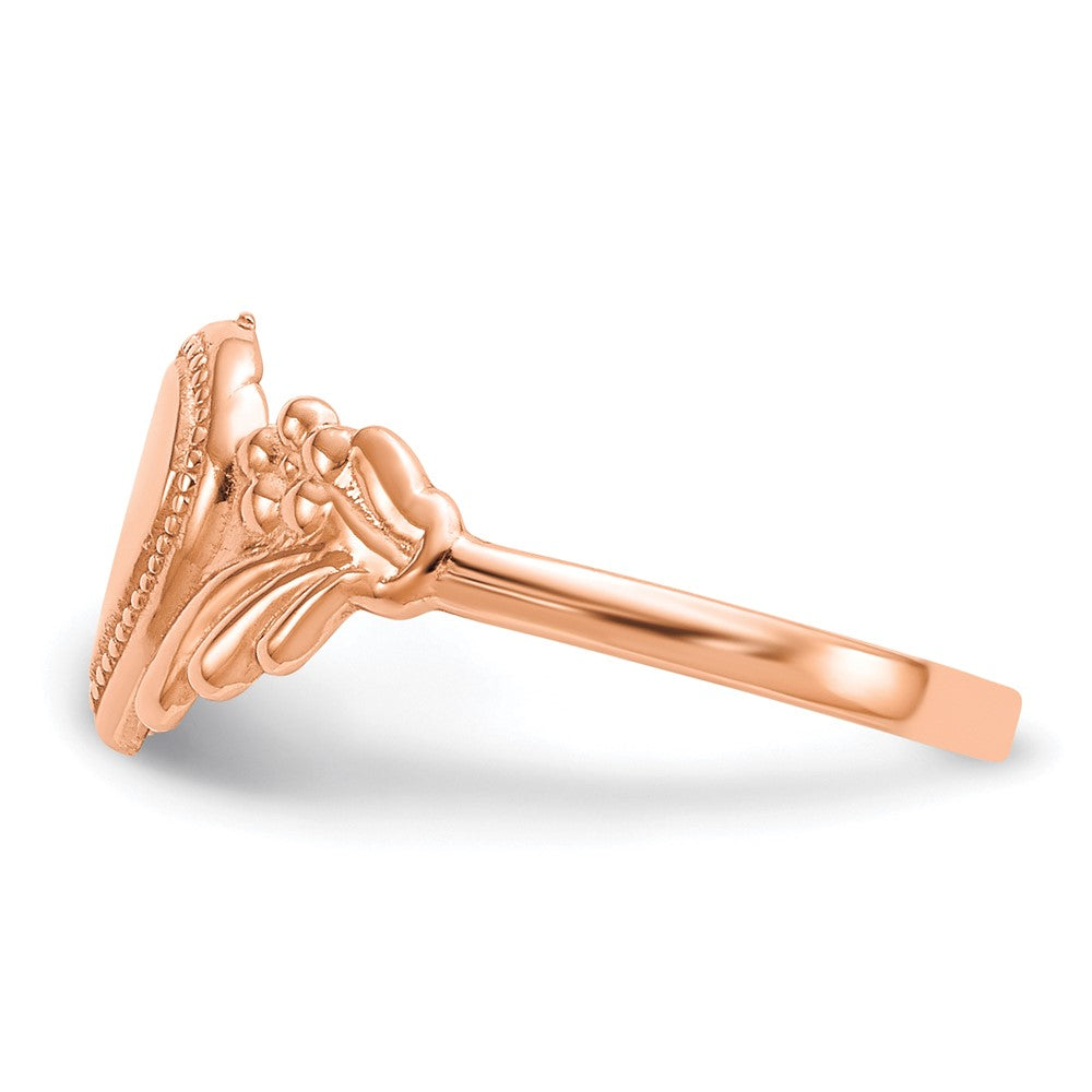 10k Rose Gold Polished Heart Child's Ring