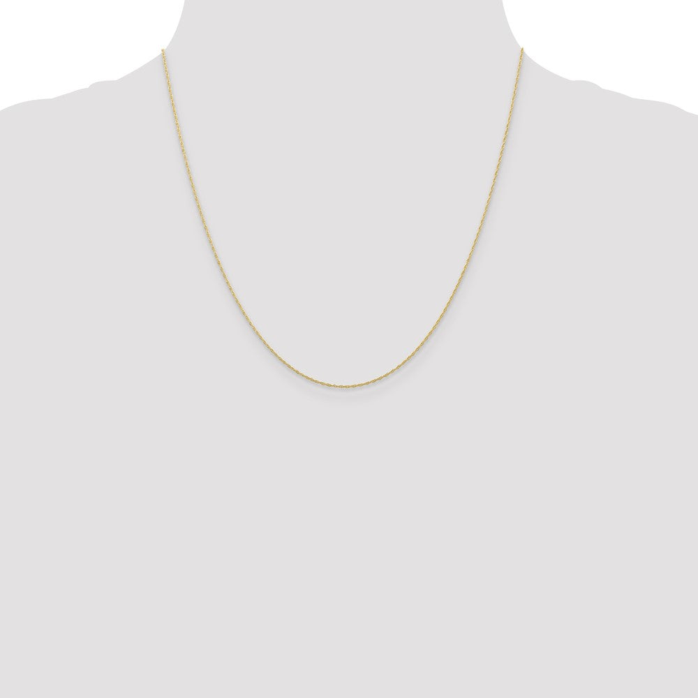 10k .5mm Carded Cable Rope Chain