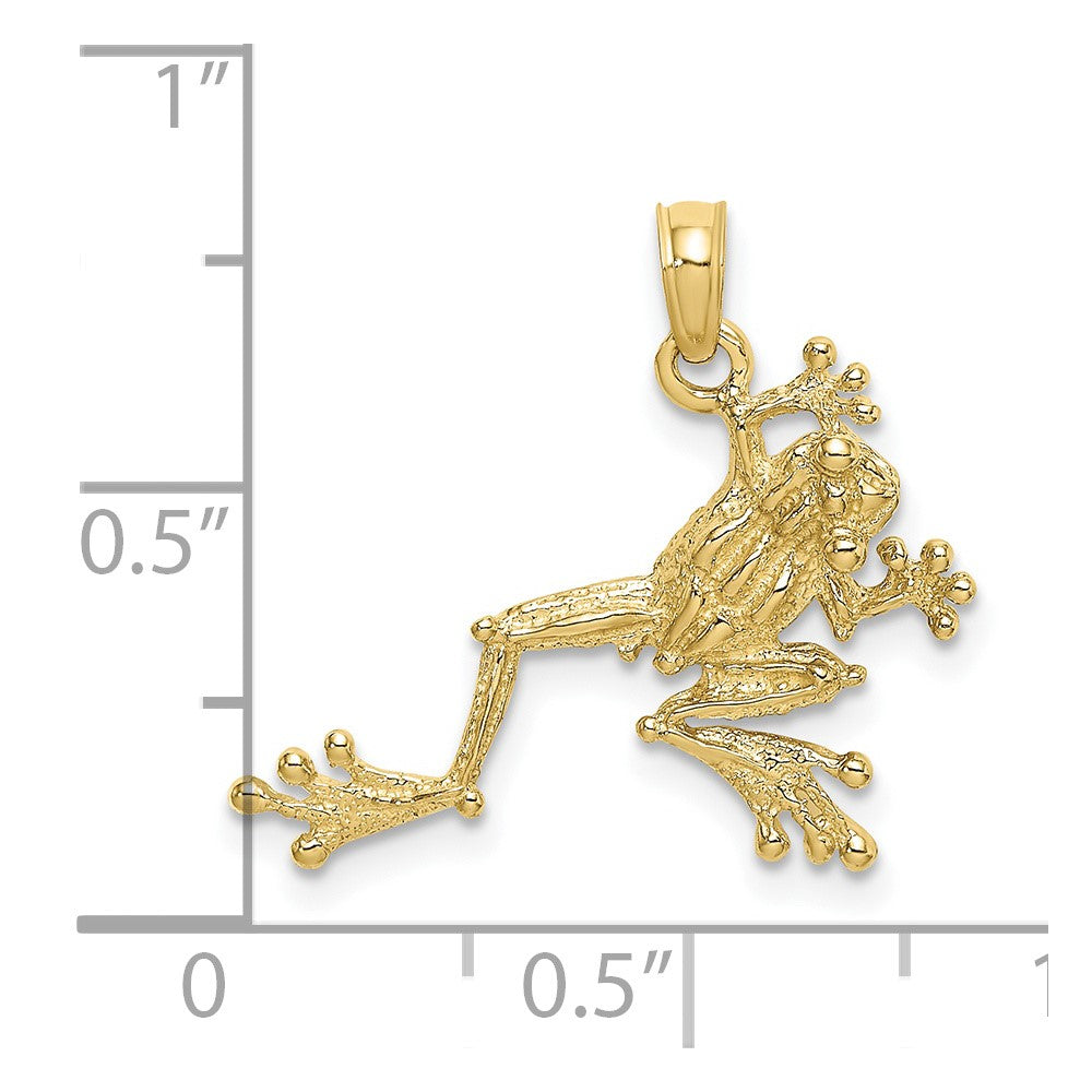 10K 2-D Textured Frog Charm