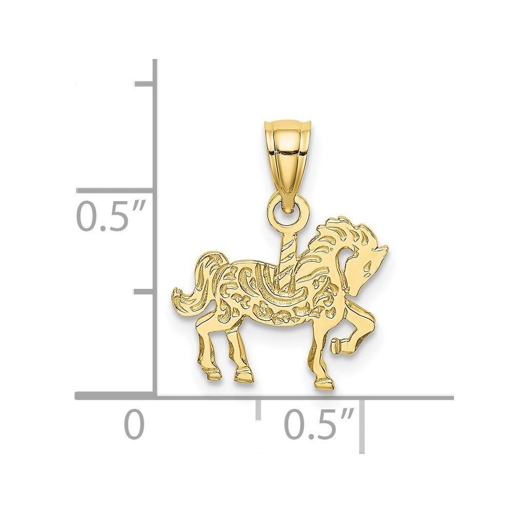 10K Carousel Horse Charm
