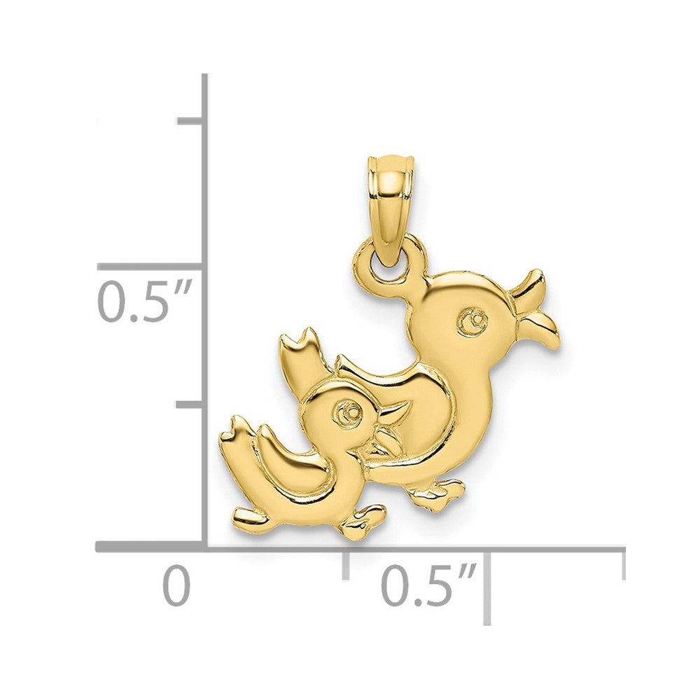 10K 3-D Two Ducks Charm