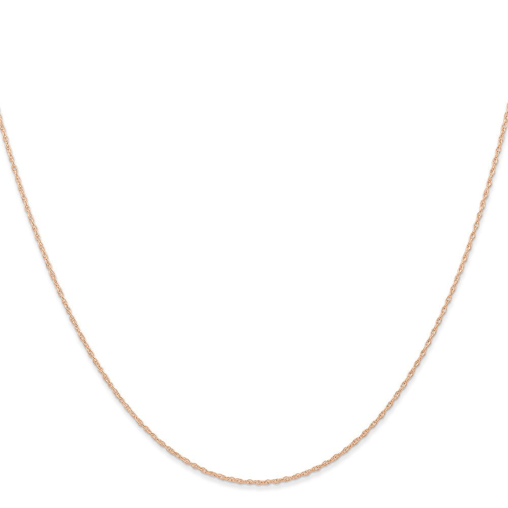 10k  Rose Gold .6 mm Carded Cable Rope Chain